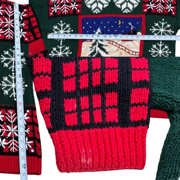 Croft&Barrow Knitted by Hand Winter Christmas Sweater Sz L - Picture 4 of 7